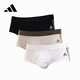 ADIDAS阿迪達(dá)斯官方男士內(nèi)褲男運動純色棉質(zhì)親膚透氣速干三角內(nèi)褲薄款【速干+吸濕排汗】黑/白/灰 3條M （建議130-150斤）