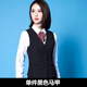 郗德鑫黑色馬夾背心坎肩西裝馬甲女士外穿外套職業(yè)正裝工作服 單件黑色馬甲 M
