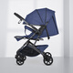 flykids超輕便攜折疊嬰兒推車(chē)可坐可躺四輪減震嬰兒車(chē)雙向寶寶車(chē)可上飛機 雙向豪華版紳士藍
