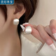 頂妃（DING FEI）銀針金屬拉絲弧形耳釘女新款感輕奢耳環(huán)韓國氣質(zhì)網(wǎng)紅耳飾 銀色  A25-101