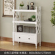千美居  美式書(shū)架落地實(shí)木組合書(shū)柜書(shū)櫥廚房置物架歐式家用收納展示架 白色三層80*36*132