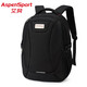 艾奔（ASPENSPORT）背包男初中高中學(xué)生書(shū)包耐磨時(shí)尚雙肩包大容量潮流電腦旅行包 黑色【標準版】