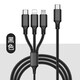 aprilbuy三個(gè)頭充電線(xiàn)2024款奧迪A4L車(chē)載type c接口A(yíng)6L轉換器A8L轉接頭多頭數據線(xiàn)配件連接線(xiàn)華為蘋(píng)果手機 黑色-三合一車(chē)載充電線(xiàn) 1.25m