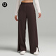 lululemon丨Stretch Woven 女士高腰闊腿褲 LW5FTCA 濃縮咖啡色 M