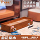 太陽花 實(shí)木電烤爐取暖器暖腳器烤火箱電火桶烤火爐學(xué)生爐烤腳家用烤火器取暖器烘腳器暖腳爐長方形辦公 茶色圓角款【全實(shí)木120*40*20CM】人離斷電