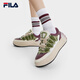 FILA 斐樂官方女鞋CARROT摩登板鞋2024秋季新款蘿卜鞋休閑增高厚底鞋 夜曲紫/古白色-NA 36