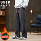 JEEP SPIRIT吉普休閑褲男燈芯絨秋冬季褲子男士運動(dòng)直筒寬松衛長(cháng)褲