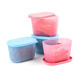 特百惠（Tupperware）保鮮盒300ml日日鮮迷你冷凍冷藏盒套裝 冷凍密封盒兒童輔食盒 日日鮮藍色2個(gè)＋粉色2個(gè)
