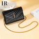 HR赫蓮娜包包女包輕奢時(shí)尚單肩包鏈條斜挎包小方包百搭手拿包禮物 黑色【小號】