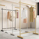 服裝店展示架落地式女裝店掛衣架貨架側掛衣服架子店鋪陳列架金色 納米金 長(cháng)116*寬40*高130