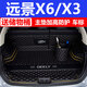 鑫龍軒 適用于2016-21款遠(yuǎn)景X6PRO X3Pro后備箱墊全包圍 遠(yuǎn)景SUV X6后尾箱墊 黑米全包圍【儲物桶】
