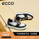 愛步（ECCO）男鞋休閑鞋 潮流厚底板鞋男熊貓鞋 街頭ACE856824 黑色/灰白色85682450020 42