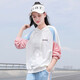 方糖姑娘初中女生春夏套裝女中學(xué)生少女兩件套高中生運動(dòng)服衛衣休閑運動(dòng)褲 21617SC白藍粉上衣 XL