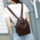 ANDSEEYOU品牌 復古雙肩包女 簡(jiǎn)約時(shí)尚背包軟皮女士包包大容量雙肩包送老婆 款式一 棕色小號
