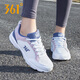 361°女鞋運動(dòng)鞋女夏季透氣網(wǎng)面跑步鞋學(xué)生網(wǎng)鞋361度女士休閑鞋子 361度白/粉紫 39