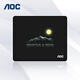 AOC電競游戲辦公鼠標墊中小號 300*250*3mm辦公鍵盤(pán)電腦書(shū)桌墊M101/93山與月黑色