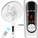 先鋒（SINGFUN）電風扇落地扇5葉機械搖頭空氣扇五扇葉家用家電鳳扇立式大風量電扇客廳宿舍落地電風扇立扇 雙風葉12葉遙控款 FS40-16ER