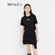 MO&Co.【涼感】【安心品質(zhì)】蝴蝶結(jié)印花短袖圓領(lǐng)寬松T恤黑色小白T上衣 黑色-第2批 M 165