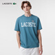 LACOSTE法國鱷魚(yú)男裝撞色印花白底徽標細節休閑棉質(zhì)圓領(lǐng)T恤|TH7411 IY4/靜謐藍 M 4 /175