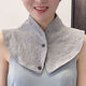 LUCALY新品空調(diào)房小披肩衣領(lǐng)高領(lǐng)圍脖護(hù)肩頸夏季薄款夏季護(hù)頸脖套可拆卸 灰色