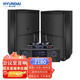HYUNDAI 現代會(huì )議室麥克風(fēng)音響套裝壁掛式音箱專(zhuān)業(yè)功放無(wú)線(xiàn)話(huà)筒組合 培訓舞臺演出系統設備 10寸會(huì )議音響+2鵝頸話(huà)筒套裝