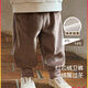 尼多熊（Niduoxiong）冬季新款兒童褲子加絨男女童加厚燈芯絨褲寶寶衛(wèi)褲秋冬 FAW2339 咖啡棕 80 cm