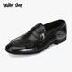 Walker Shop皮鞋男【優(yōu)質頭層牛皮】2025新款黑色休閑男士皮鞋真皮軟底商務鞋 黑色 41 （皮鞋碼）