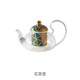 心飾園奢華花草茶具家用水果茶壺骨瓷茶杯耐高溫玻璃英式下午花茶壺套裝 黃金時代 玻璃壺+過濾