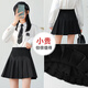 優(yōu)優(yōu)1點(diǎn)女童百褶裙夏季兒童新款黑色夏季半身裙子大童學(xué)院風(fēng)短裙套裝