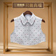 路施南衣服假領(lǐng)子女款襯衫領(lǐng)配西服印花加厚假衣領(lǐng)韓版百搭女士襯衣領(lǐng)子 短款魚骨237   L