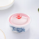 品聚德（PURJADE）倉(cāng)清處理骨瓷米飯碗防燙碗大號(hào)面碗菜碗湯碗陶瓷帶蓋保鮮碗吃飯碗 國(guó)色天香5英寸骨瓷保鮮碗