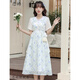 戀的法式連衣裙新款2024夏季女生裙子夏天學(xué)生少女高中初中生衣服長裙 韓版仙女碎花裙 均碼