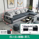 錦臨【現(xiàn)貨速發(fā)】簡(jiǎn)約布藝沙發(fā)組合套裝大戶型棉麻科技布乳膠實(shí)木沙發(fā) 四人位腳踏2.7米+茶幾 旗艦棉麻布【海綿版】