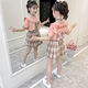 金布?。↗INBUDING）夏季女童套裝適合3-12歲洋氣小女孩穿jk學(xué)院風(fēng)兩件套裙夏裝新款兒 粉紅色【短袖上衣+裙子】 130 建議120-130cm