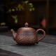 余惜原礦朱泥紫砂大師西施鳳鳴壺鳥(niǎo)叫聲半手工茶壺小號旋轉大容量家用 林福璽錘紋仿古紫陶壺160ml-可鳳鳴 原礦紫砂