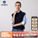 Navigare意大利小帆船翻領(lǐng)背心毛衣女無(wú)袖針織衫2334923501 藍 L 