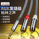 Riksoin雷克森3.5mm轉(zhuǎn)雙蓮花音頻線2RCA 一分二紅白頭公對公連接線筆記本手機電腦電視連接音響音箱功放 【高級灰】柏林之聲+高保真無損音質(zhì) 1.2m