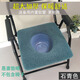 依樂(lè )福方形馬桶墊老人坐便椅墊孕婦坐便木凳椅套加厚坐便器套大方形馬桶 老人坐便椅墊：超大款石青色一個(gè)