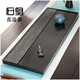 茶錦記茶具托盤(pán)烏金石茶盤(pán)家用簡(jiǎn)約小茶臺(tái)整塊天然黑金石茶海辦公泡茶器 石堅(jiān)-80*40*3（cm）單茶盤(pán)