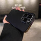 米弗希 適用蘋果15promax手機殼酒紅色皮紋電鍍iPhone16pro帶鏡頭膜14新款高檔奢華13簡約防摔保護套男女 【石墨黑】皮紋電鍍邊框-帶鏡頭膜 iPhone 13