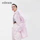 editionE+輕生活系列純棉鹽系襯衫女新款寬松廓形襯衣 水粉色 L 170