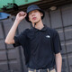 北面（The North Face）速干POLO衫男T恤戶外吸濕排汗短袖休閑純色圓領舒適透氣半袖7QOW JK3/黑色 M/170