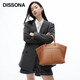 DISSONA【七夕送禮】迪桑娜女包手提包女士包包天使系列翅膀包單肩包斜挎 棕色-大號(hào)