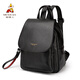 【商場(chǎng)同款】稻草人雙肩包女新款時(shí)尚百搭韓版潮流女士背包大容量軟皮旅行小書(shū)包 610016-4黑