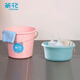 CHAHUA茶花洗臉盆30cm+水桶31m塑料盆子泡腳桶洗腳盆