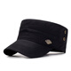 HTBT平頂帽子男春夏秋季防風(fēng)鴨舌帽戶(hù)外登山中老年青年休閑防曬遮陽(yáng)帽 黑色