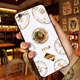 朗美奇 適用蘋果6 plus手機(jī)殼女款iphone6s保護(hù)套蘋果6s plus硅膠i6全包防摔s網(wǎng)紅潮p帶掛繩支架送鋼化膜 蘋果6p/6sp【典雅白】茶花時鐘鑲鉆+掛繩鋼化膜