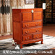 樂(lè )詩(shī)閣全香樟木箱柜五斗柜連體箱柜儲物中式復古家具防潮防蛀防霉嫁妝 虎腳光板90×50×116梨木色