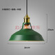 藝標(biāo)北歐loft復(fù)古工業(yè)風(fēng)餐廳燈吧臺(tái)咖啡廳倉庫創(chuàng)意單頭鐵藝服裝店吊燈 綠色大號(hào)-39CM（LED 4瓦暖光）