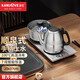 金灶（KAMJOVE）全自動(dòng)上水電熱水壺 泡茶壺整套茶具套裝 電茶壺?zé)畨乇嘏莶杵?F9銀色版【面板20x37cm】 0.8L